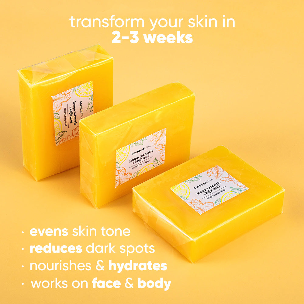 lemon turmeric & kojic acid brightening soap