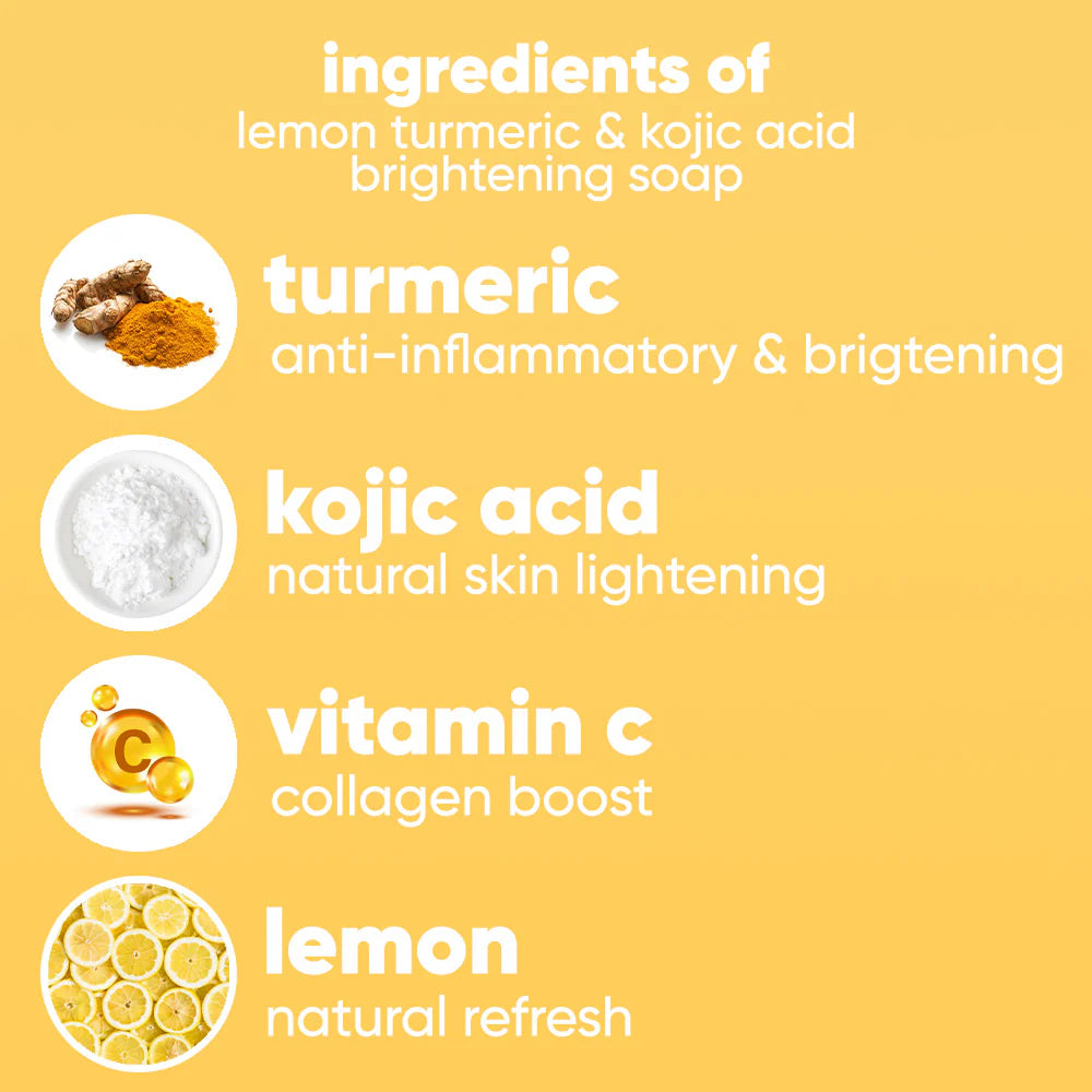 lemon turmeric & kojic acid soap