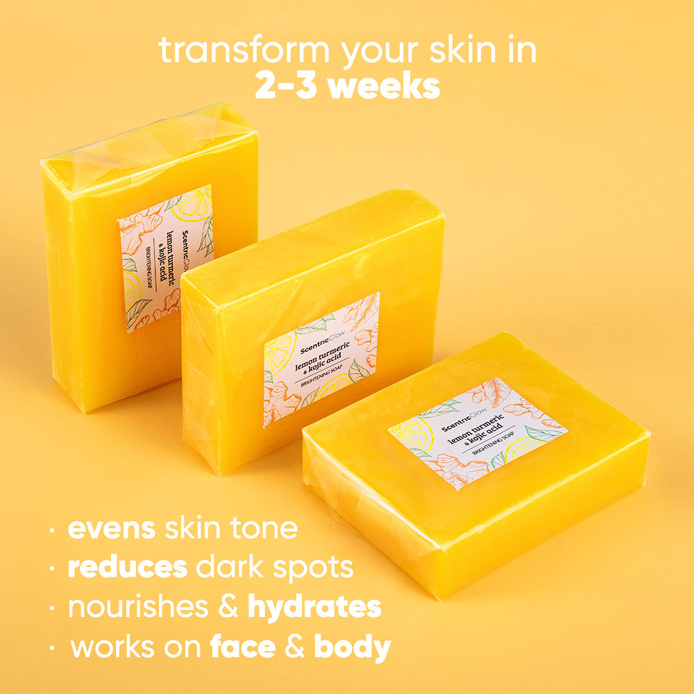 lemon turmeric & kojic acid brightening soap